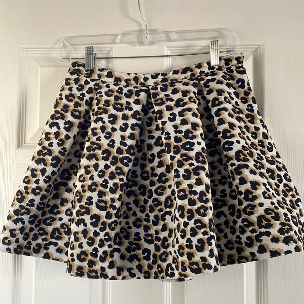 Forever 21 - Leopard Print Flared Mini Skirt - Size 28